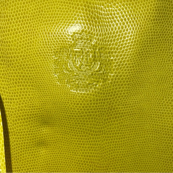 Ralph Lauren Chartreuse Leather Shoulder Bag - Picture 2 of 4